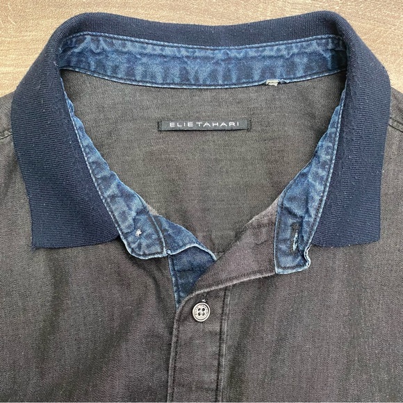 Elie Tahari Two Tone Contrast Button Up Shirt - Picture 13 of 13